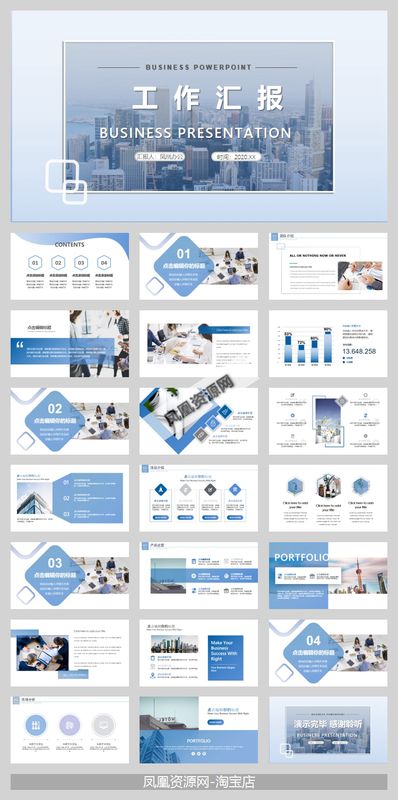 商务工作汇报演示PPT
